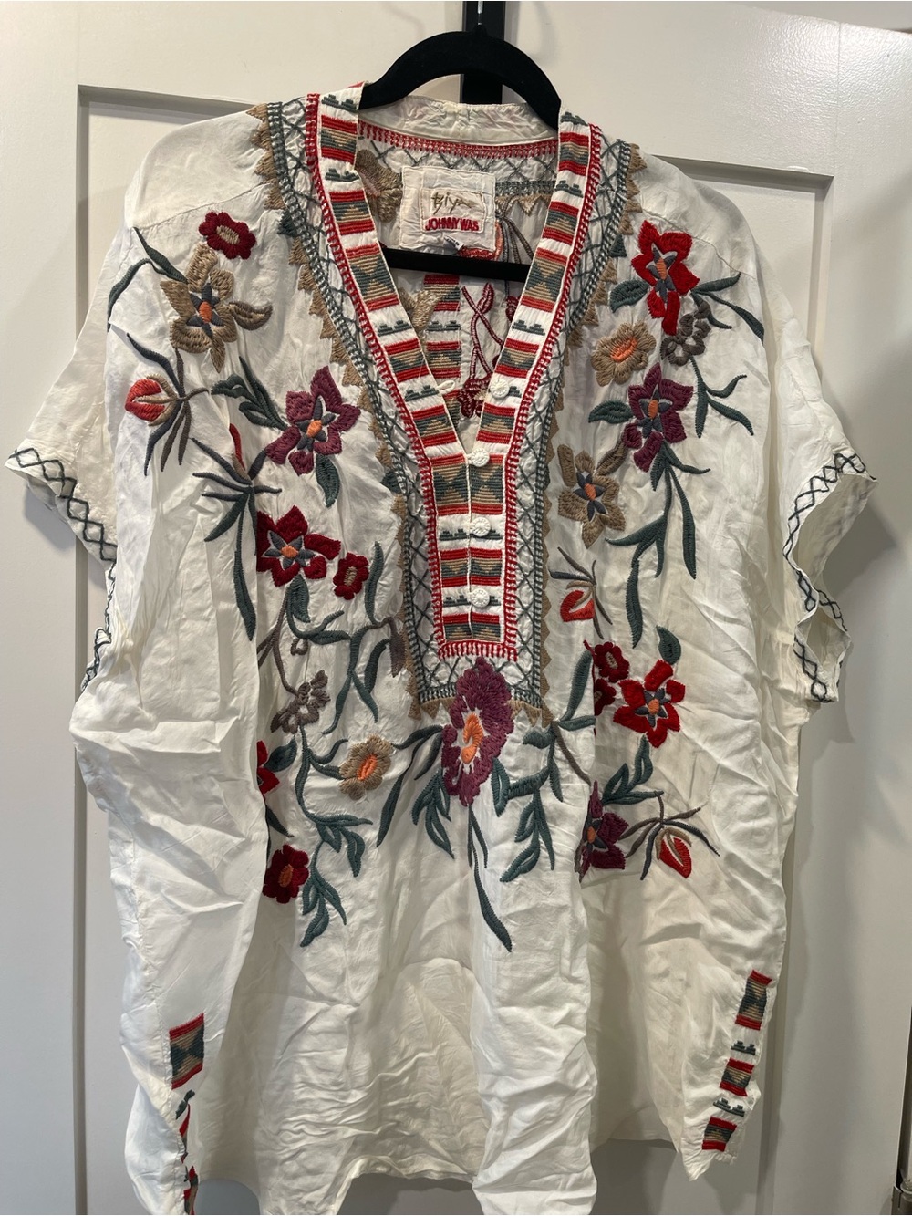 Johnny Was Embroidered Top Sz XL